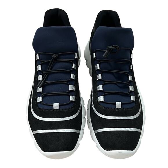 Fendi Men’s Neoprene Printed Blue/White/Silver Slip-On Sneakers - Picture 4 of 10